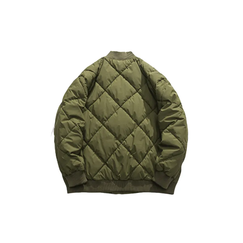 Retro Street Blended Synthetic Fabrics Quilted Jacket-9
