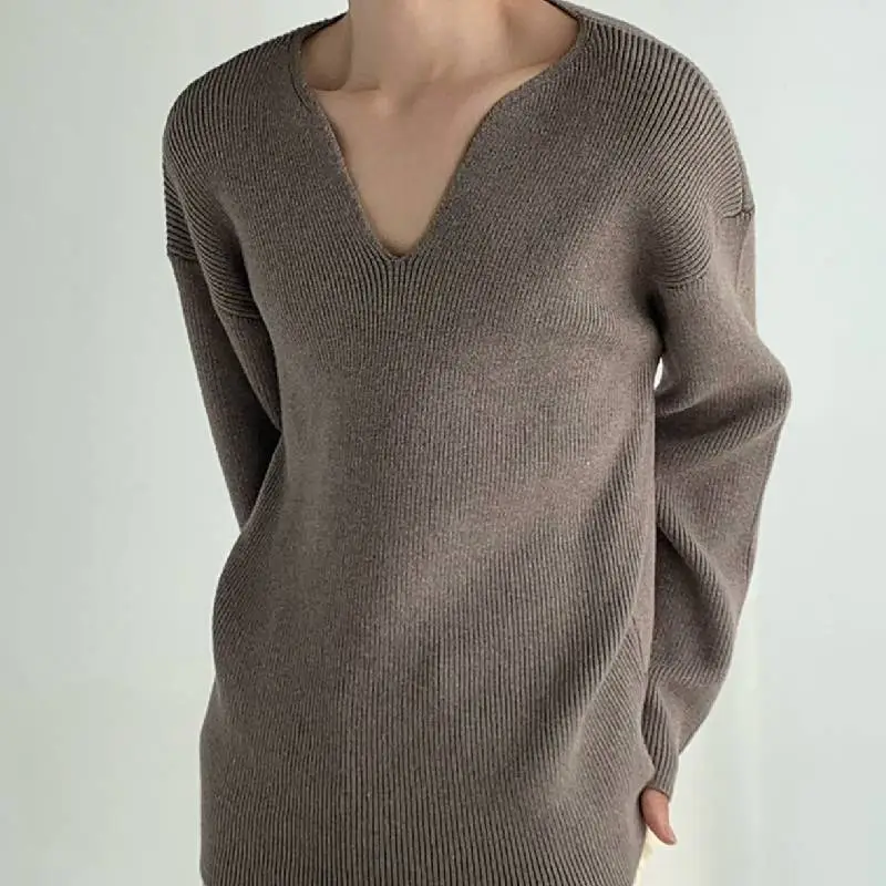 Trendy Plain Sweater-3