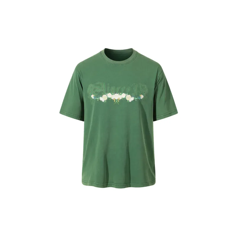 Casual Letter 100% Cotton T Shirt-0