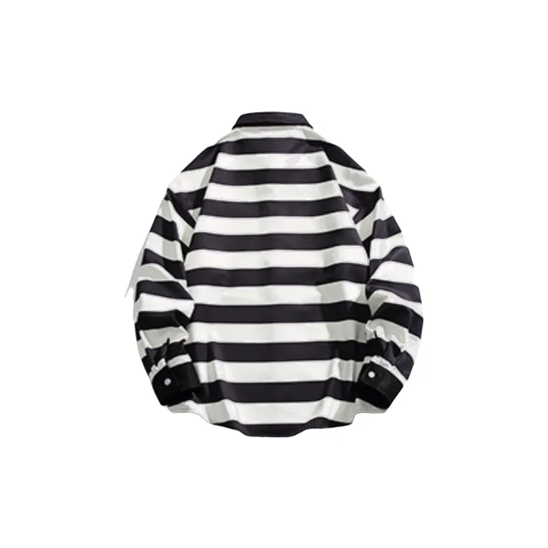 Casual Striped Acrylic Fibres Shirt-1