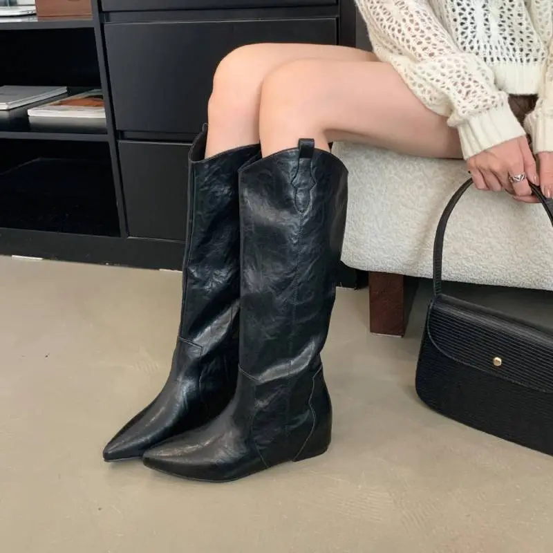 Retro Casual Knee High Boots-1