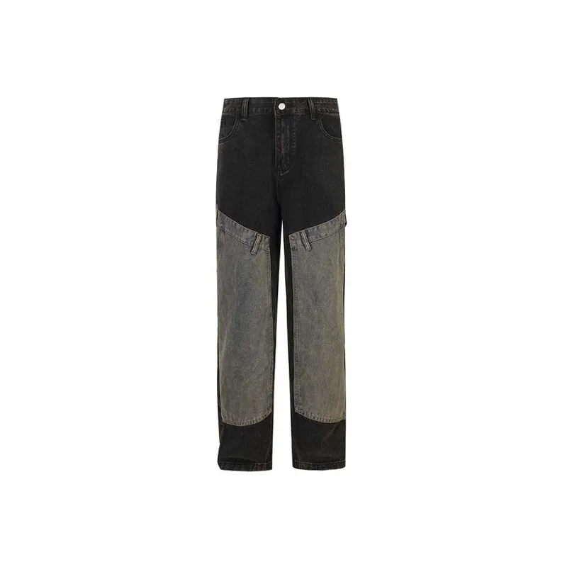 Loose Casual Fashion Washed Distressed Jeans-0