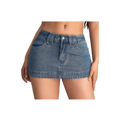 Basics Fashionable Denim Casual Skirt Women