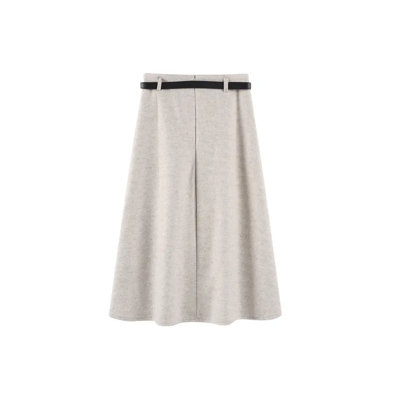 Simple Basics Polyester Skirt Women-3