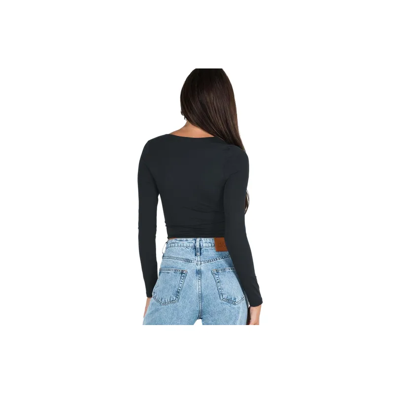 Simple Plain Milk Fiber T Shirt Women-1