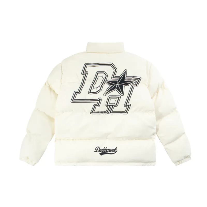 Trendy Brand Letter Printed Winter Thickened Loose Cotton padded Jacket-1