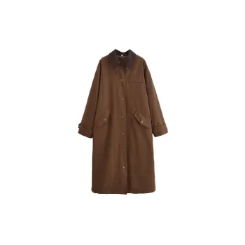 Fashionable Street Twill Washed Cotton Trench Coat Women