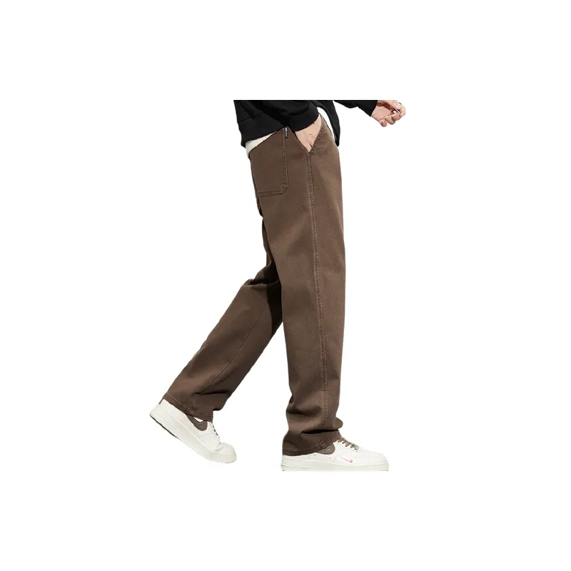Basics Loose Denim Casual Pants-3