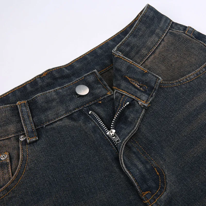 Retro Washed Jeans Women-4