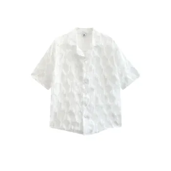 Niche Design Texture Short Sleeve Shirt