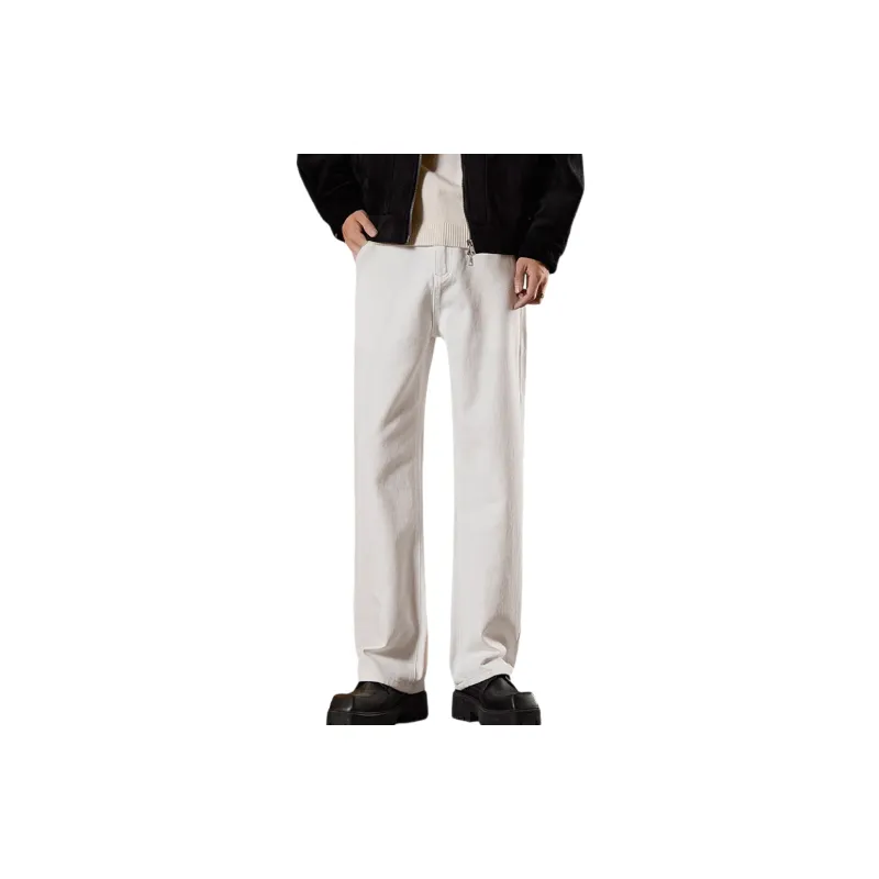 Simple Loose Denim Casual Pants-2