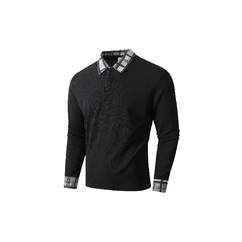 Fashion Breathable Blended Synthetic Fabrics Polo-4