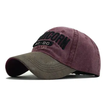 Retro Fashionable Washed Peaked Cap