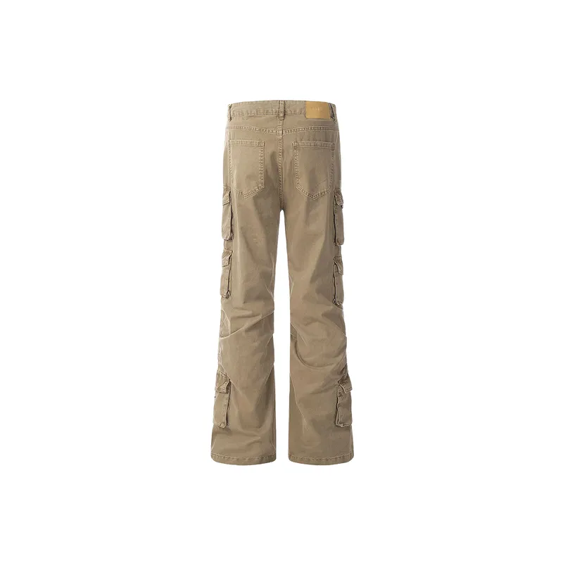 Fashionable Casual Denim Cargo Pants-1