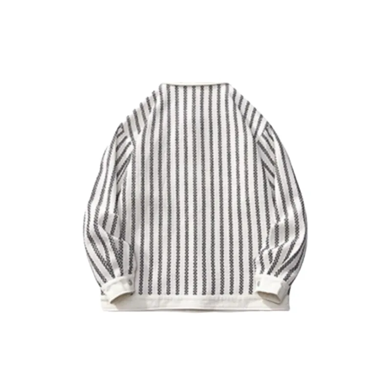 Retro Striped Stitching Jacket-1