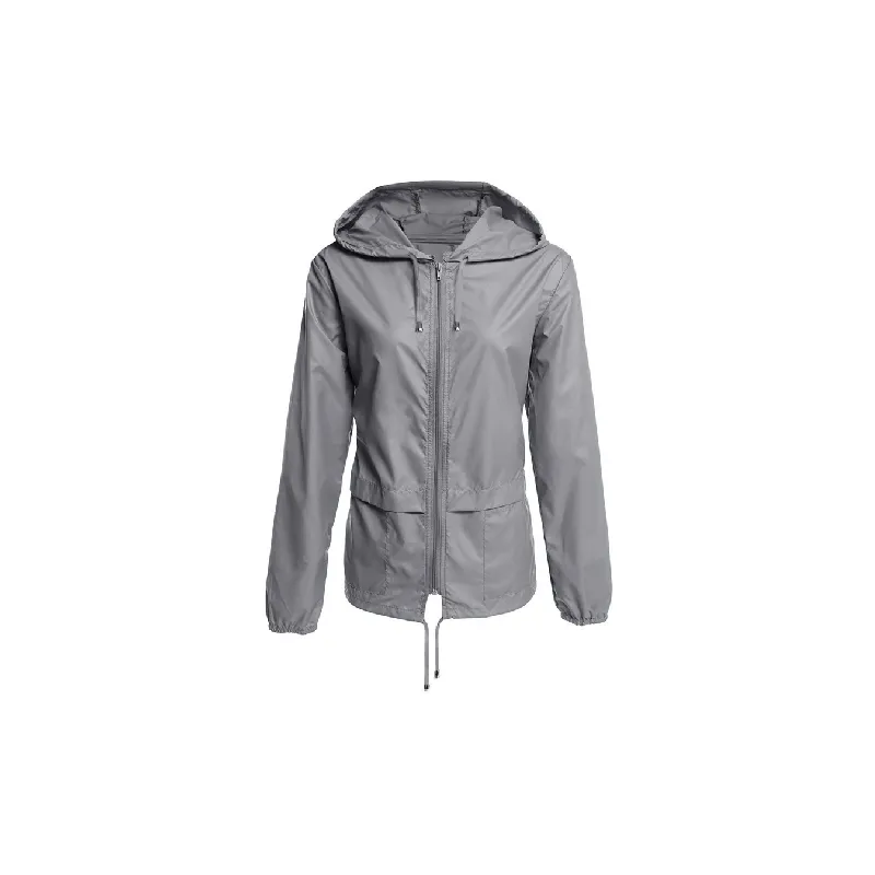 Casual Plain Polyester Jacket Women-0