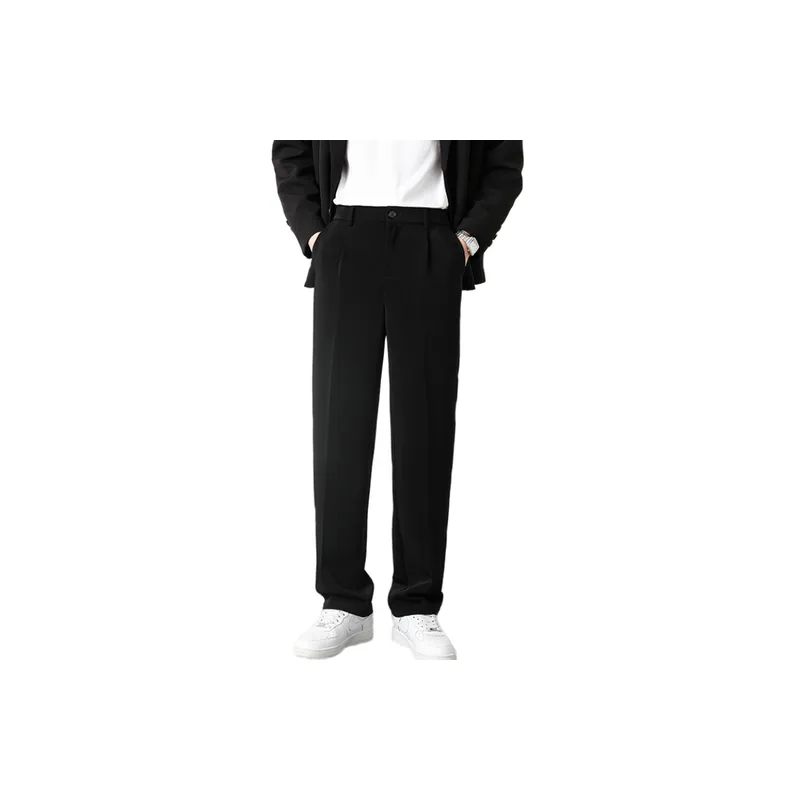 Loose Casual Cotton Blended Fabric Casual Pants-4