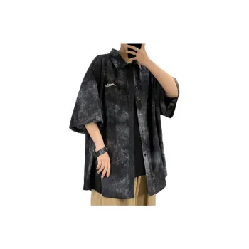 Tie Dye Embroidery Trendy Loose Shirt