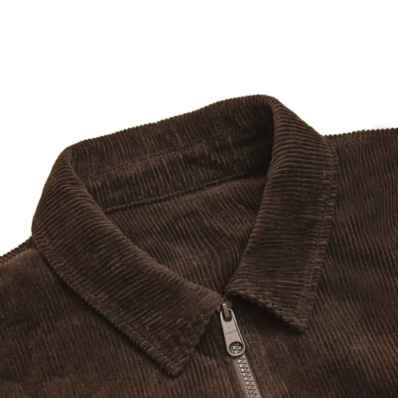 Retro Washed Loose Corduroy Jacket-2