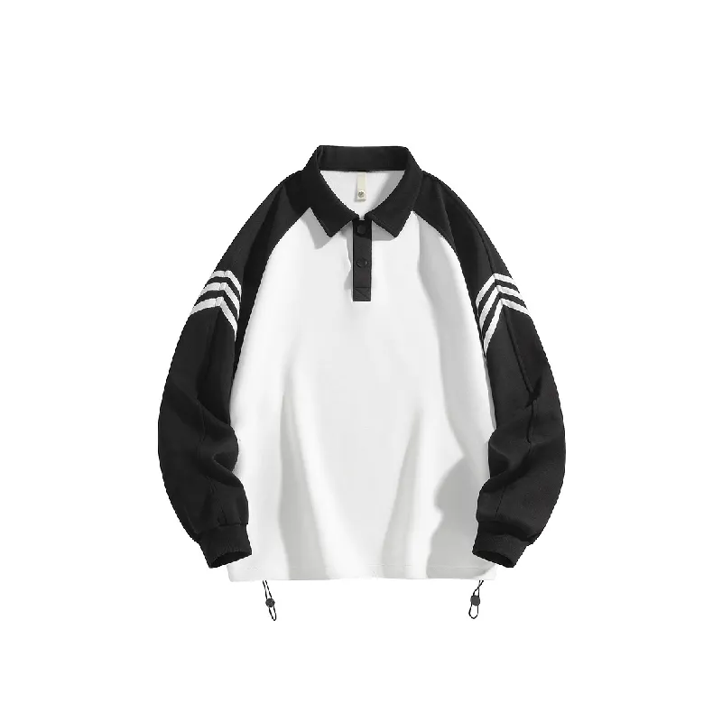 Casual Striped Polyester Sweatshirt-4