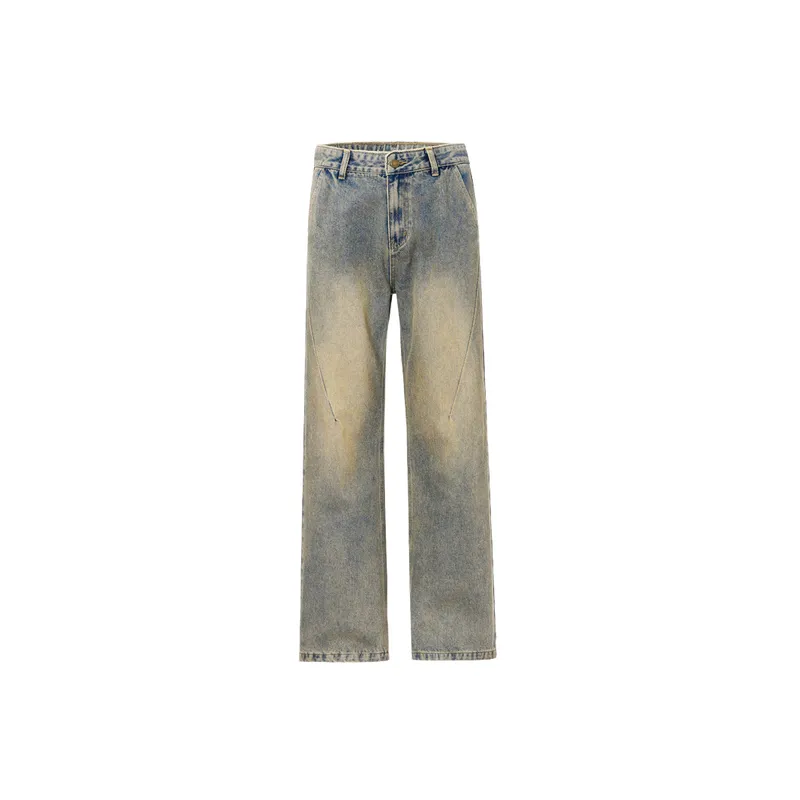 Washed Distress Jeans-0