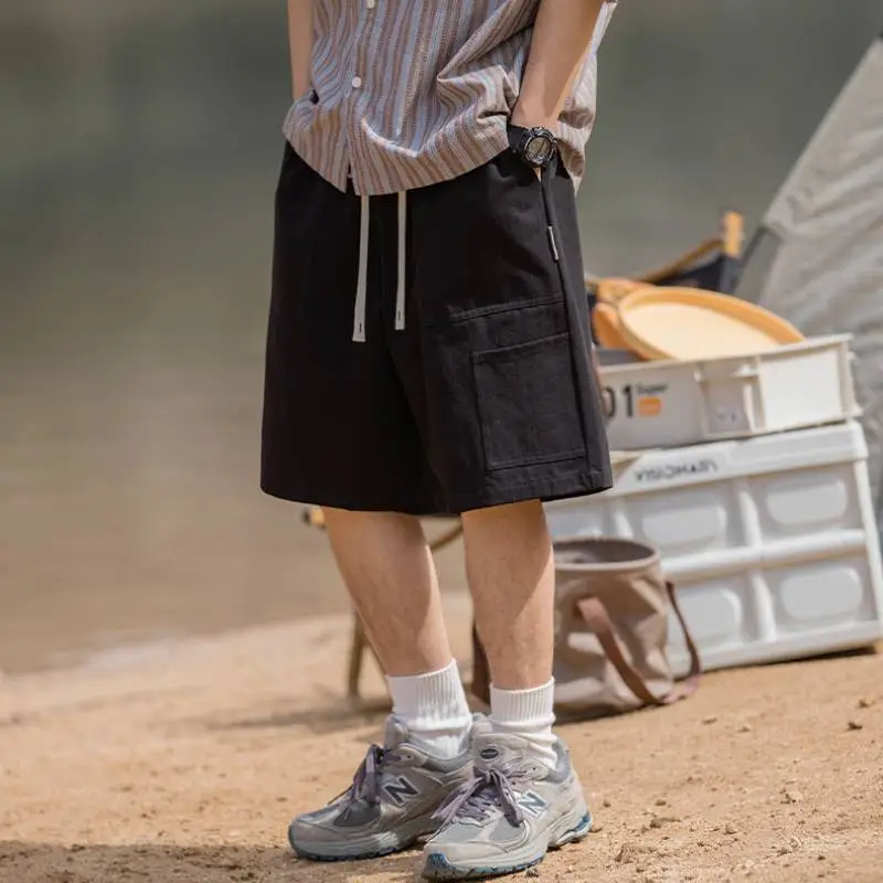 Retro Loose Cotton Baggy Casual Shorts-10