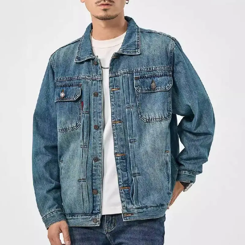 Retro Loose Denim Jacket Man-2