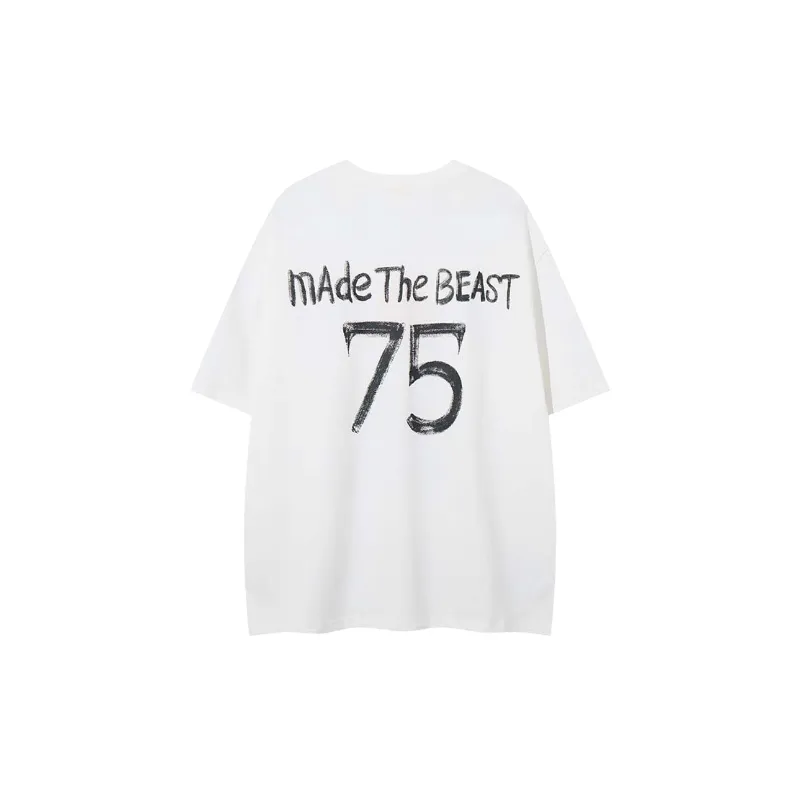 Casual Loose Cotton Blended Fabric T Shirt-1