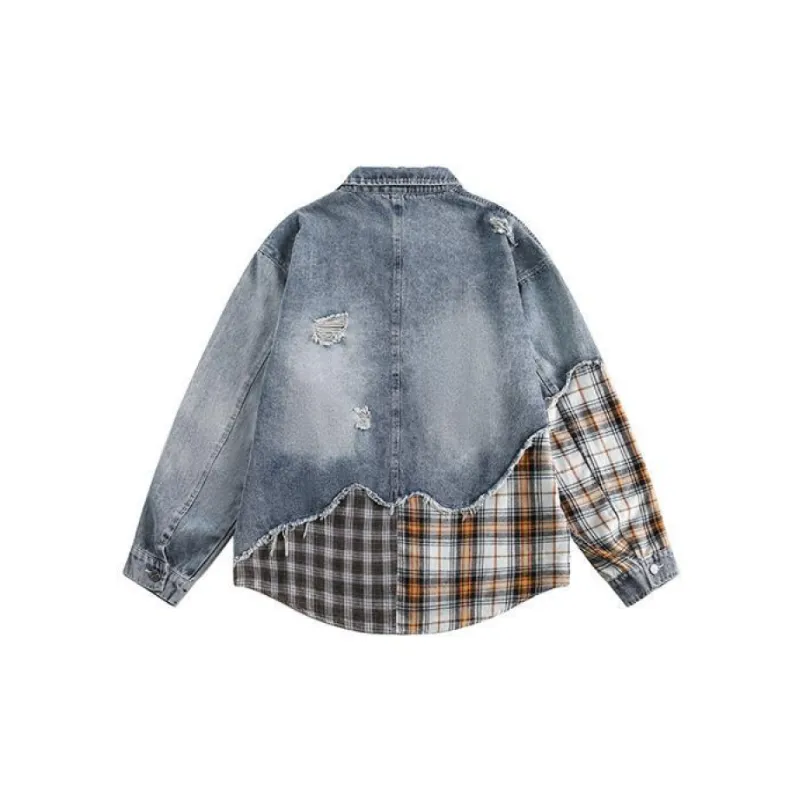 Loose Splicing Slim Jacket-1