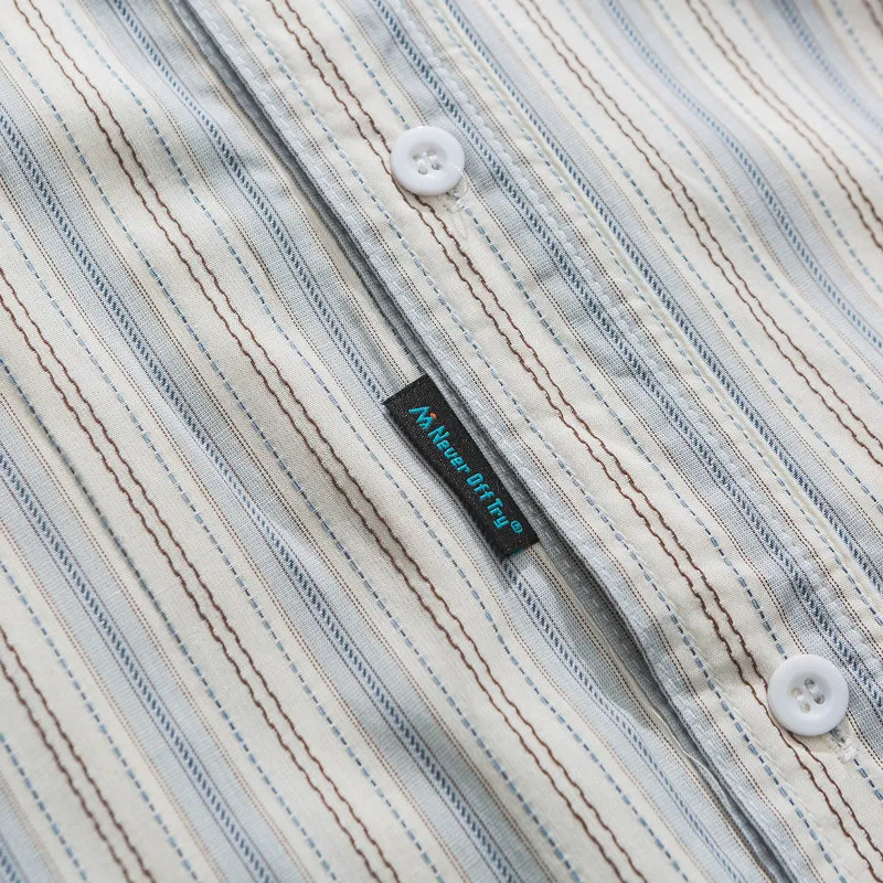Fashionable Striped Cotton Shirt-3