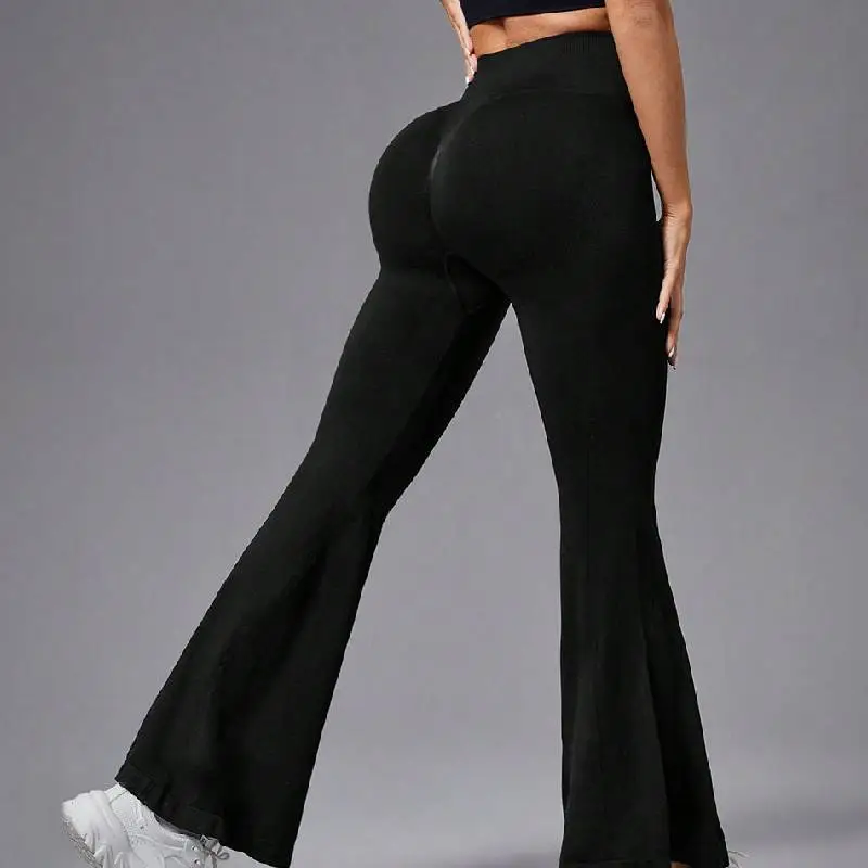 Fashionable Simple Nylon Sports Pants Women-1