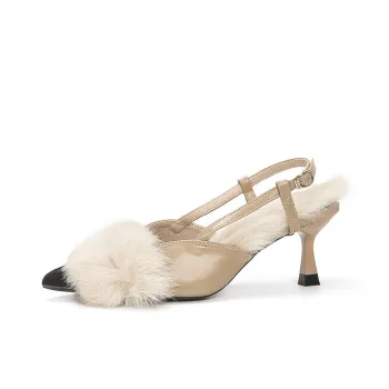 Fashionable Feather High Heels