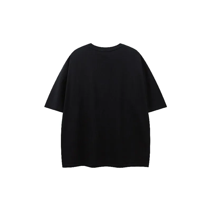 Retro Washed 100% Cotton T Shirt-1