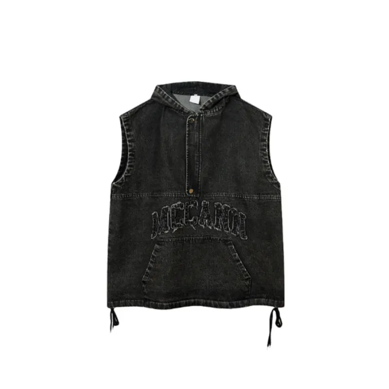 Retro Loose Letter Vest-0