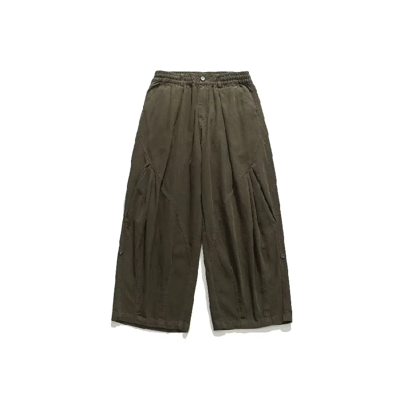 Retro Casual Wide Leg Cargo Pants-2
