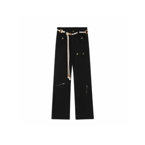 Trendy Rope Belt Casual Trousers