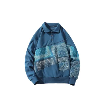 Versatile Style Stitching Casual Sweatshirt