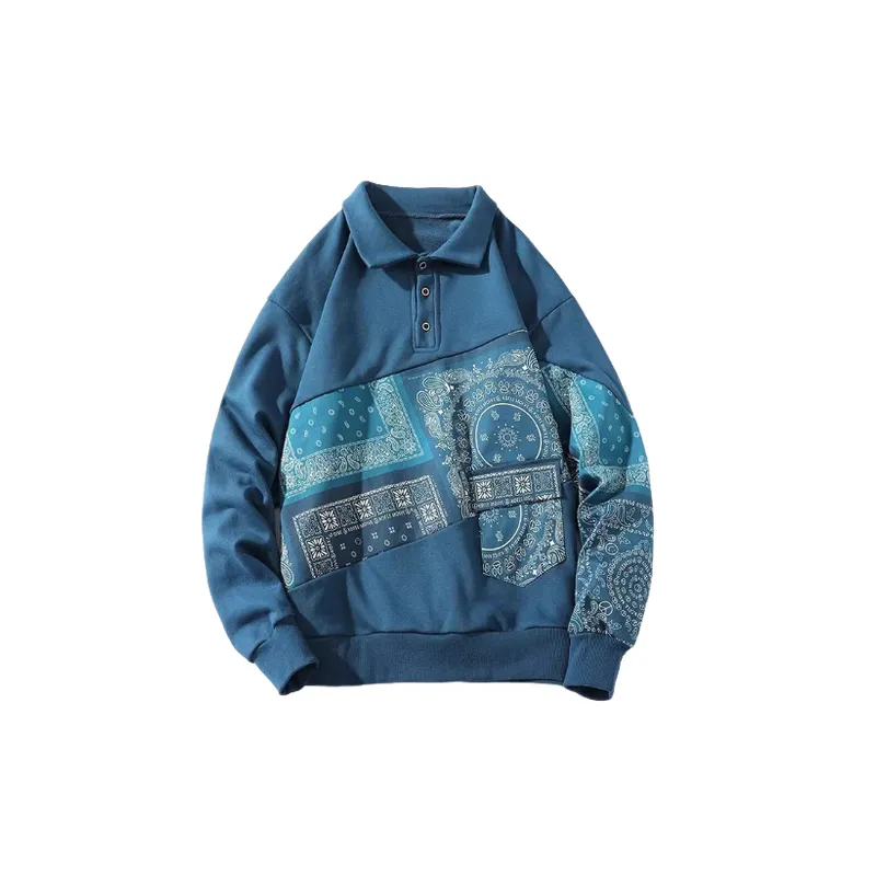 Versatile Style Stitching Casual Sweatshirt-5