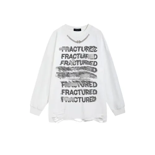 Letter Pattern Wash Style Long-sleeved Crew-neck Hoodie