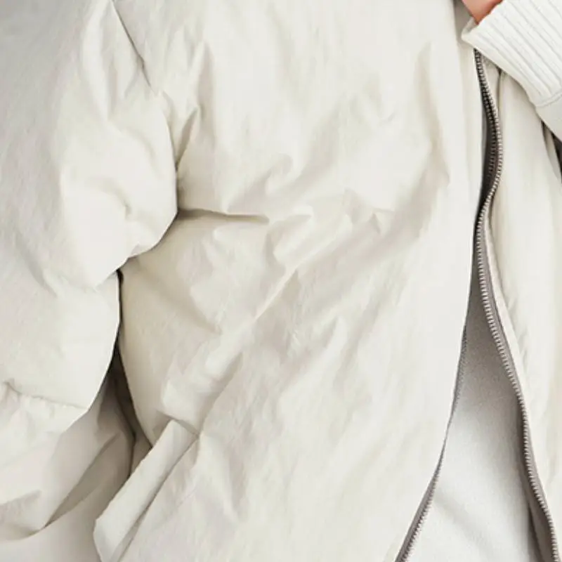 Casual Loose White Duck Down Jacket-8
