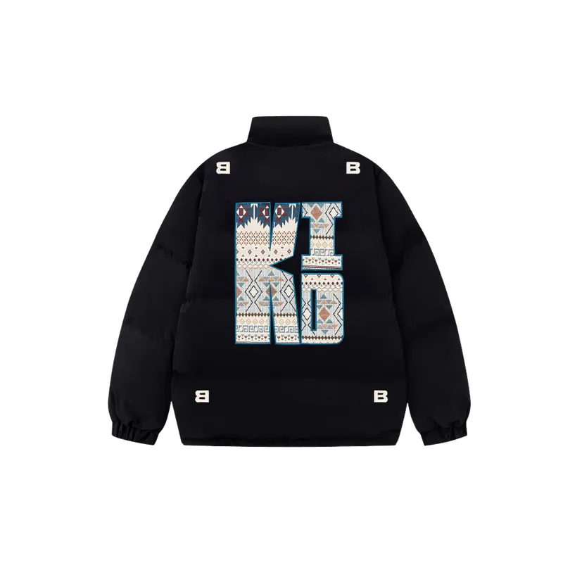 Casual Loose Blended Synthetic Fabrics Quilted Jacket-3