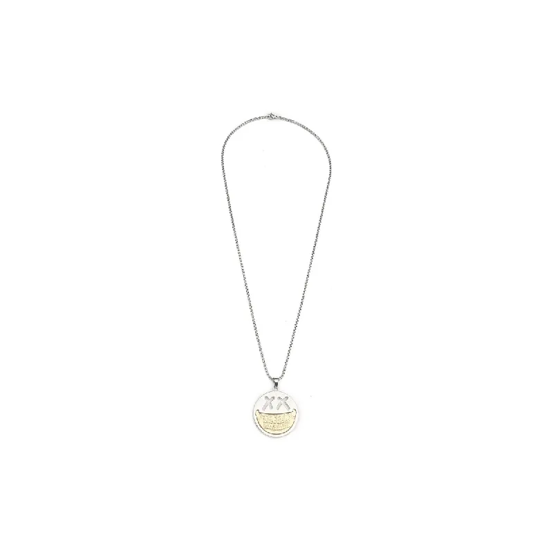 Smiley Face Pendant Necklace-0