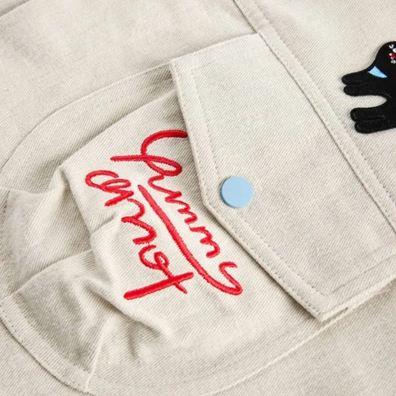Trendy Graffiti Embroidered Cotton Jacket-4
