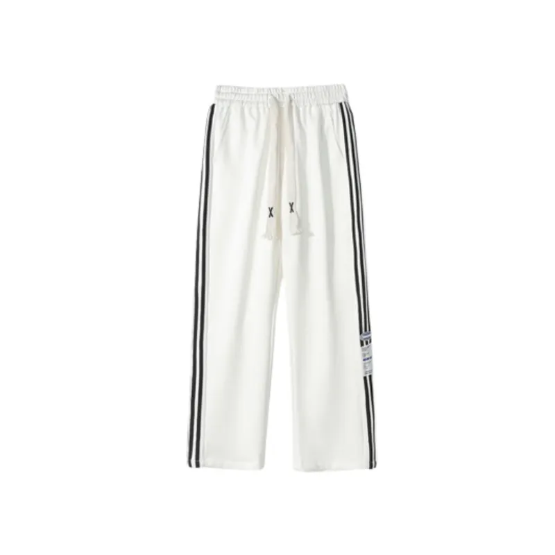 Loose Casual Brand Straight Pants-3