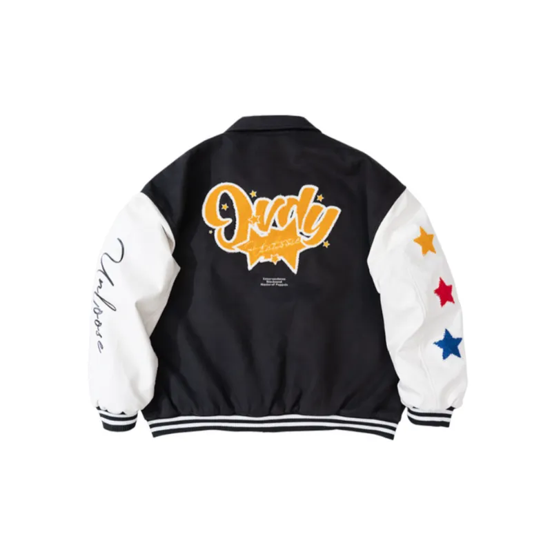 Starlight Themed Embroidered Retro Color Blocked Jacket-1