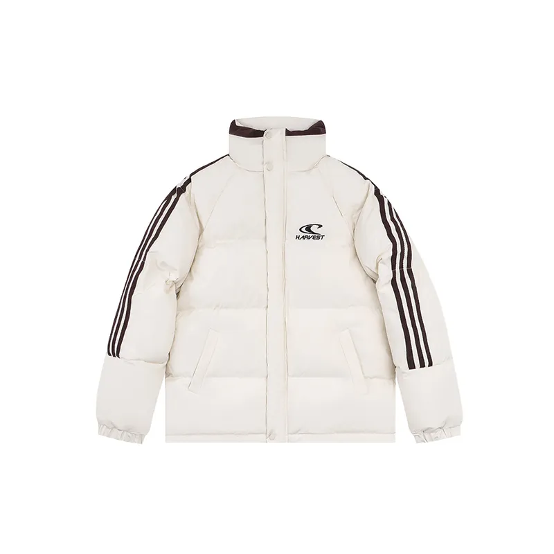 Casual Striped Blended Synthetic Fabrics Quilted Jacket-0
