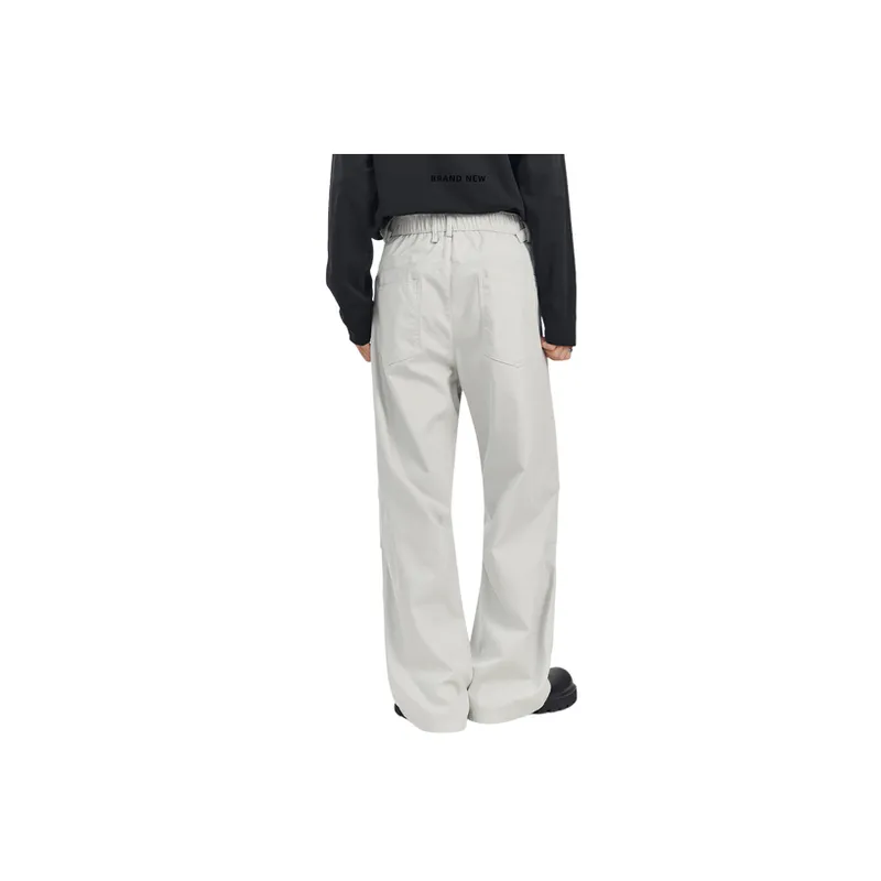 Simple Long Cotton Blended Fabric Cargo Pants-1