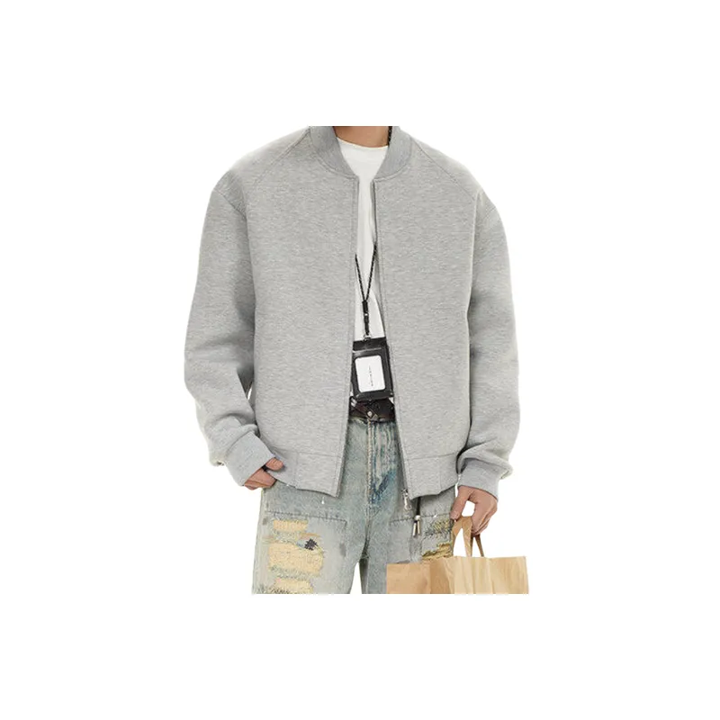 Fashionable Simple Blended Synthetic Fabrics Jacket-1