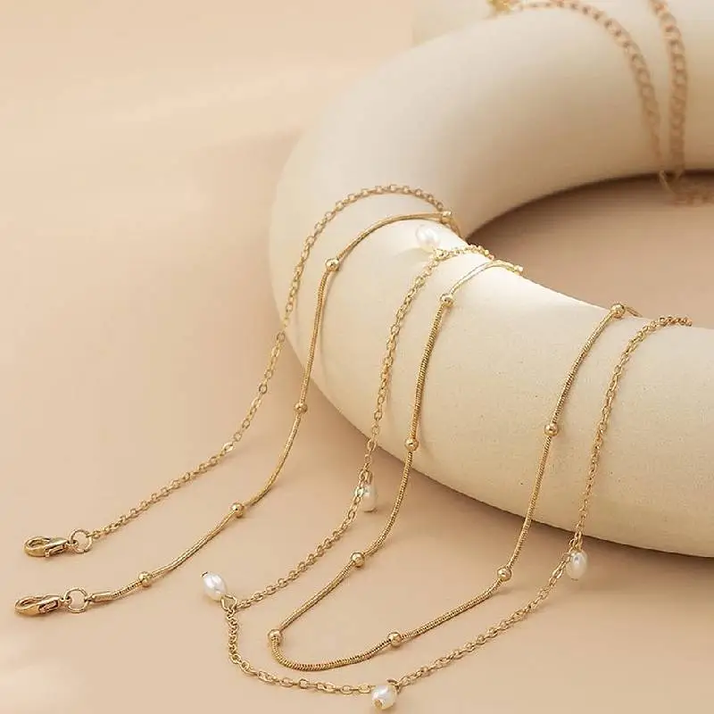 Retro Pearls Waist Chain Women-4
