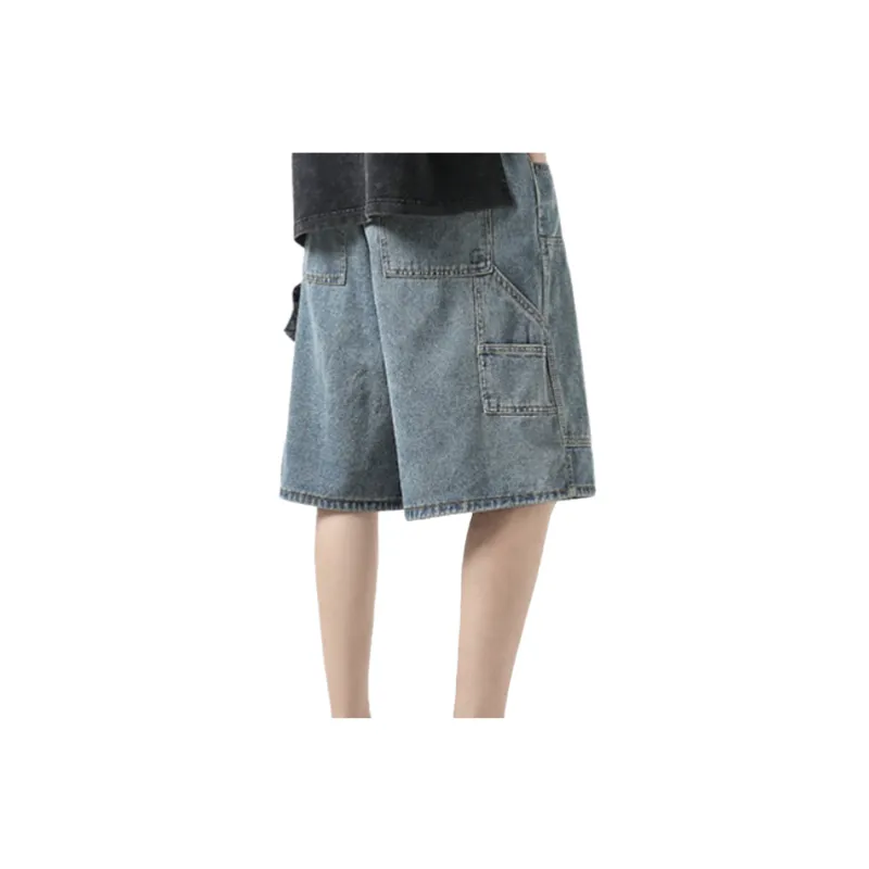 Retro Casual Denim Shorts-3